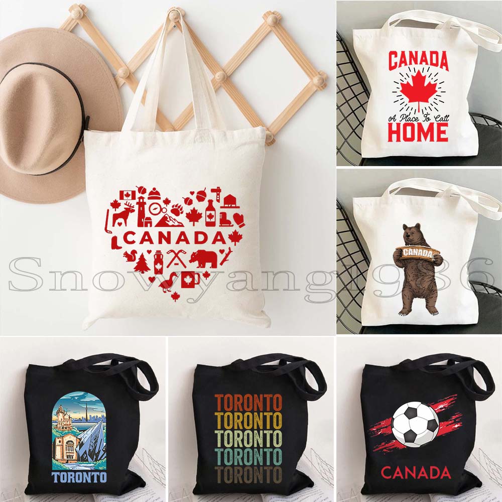 Women Bags Canada - Bandiera della mappa del Canada Happy