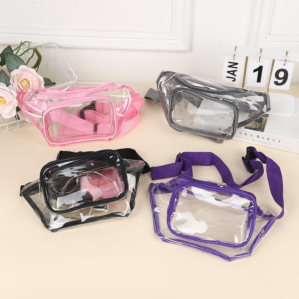 Women Bags Pack - Marsupio Trasparente in PVC Multicolore con