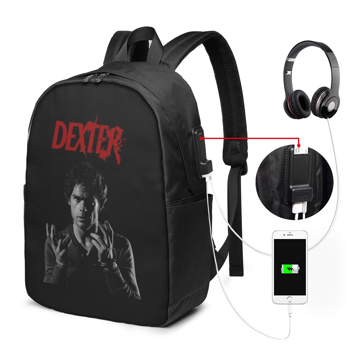 Women Bags For Women - Zaino Movie Dexter Morgan, borsa da