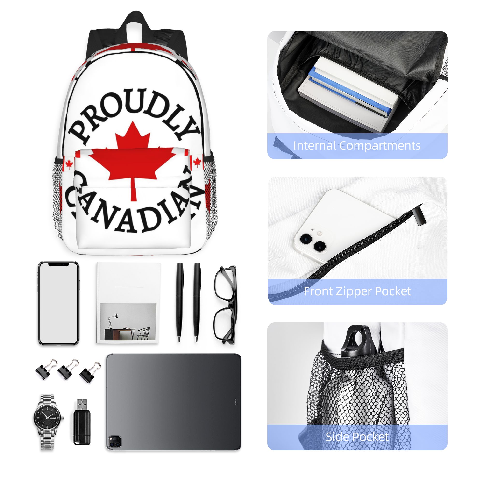 Zaino con bandiera e foglia d' - Women Bags Canada recensione e prezzo